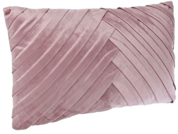 Perna Decorativa Roz Velvet cu Model Reliefat 50x30cm 