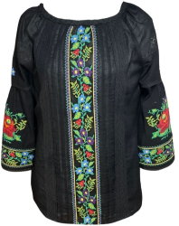 Bluza casual dama R 124 marime L negru 