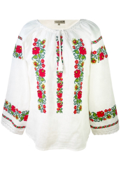 Bluza casual dama RFN 2 marime L alb/verde 