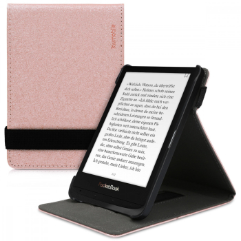 Husa pentru PocketBook Touch Lux 4 / Basic Lux 2 / Touch HD 3 Piele ecologica Rose Gold 47288.81 