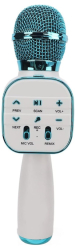 Microfon Wireless Karaoke MRG MDS813 Bluetooth Reincarcabil Pentru Copii Cu Boxa Auxiliar Cititor Card MicroSD si USB Albastru 