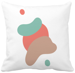 Perna Decorativa Abstracta 6 40x40 cm Alba Mata Husa Detasabila Burduf 
