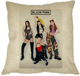 Perna Decorativa BlackPink Model 2 40x40 cm Husa Detasabila Burduf 