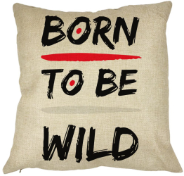 Perna Decorativa Born to Be Wild 40x40 cm Husa Detasabila Burduf 