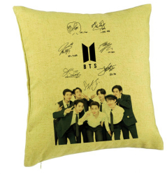Perna Decorativa BTS Army 3 40x40 cm Verde Husa Detasabila Burduf 