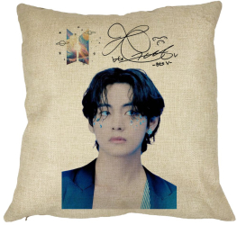 Perna Decorativa BTS Army Colorat 40x40 cm Husa Detasabila Burduf 