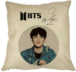 Perna Decorativa BTS Jimin 40x40 cm Husa Detasabila Burduf 