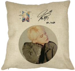 Perna Decorativa BTS Jungkook 40x40 cm Husa Detasabila Burduf 