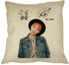 Perna Decorativa BTS Suga 2 40x40 cm Husa Detasabila Burduf