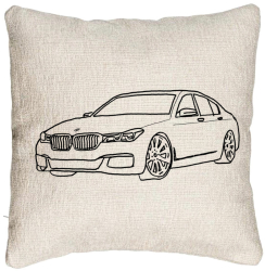 Perna Decorativa Canapea Model BMW Lover 40x40 cm Cu fermoar 