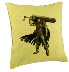 Perna Decorativa cu Berserk 2 40x40 cm Verde Husa Detasabila Burduf 