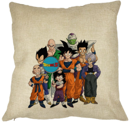 Perna Decorativa cu Dragonball Characters 2 40x40 cm Husa Detasabila Burduf 