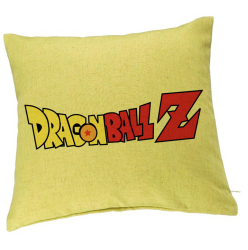Perna Decorativa cu Dragonball Logo 40x40 cm Verde Husa Detasabila Burduf 