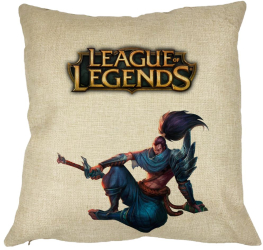 Perna Decorativa cu League of Legends 40x40 cm Husa Detasabila Burduf 