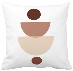 Perna Decorativa cu Model Abstract Creativ 2 40x40 cm Alba Mata Husa Detasabila Burduf 