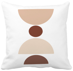 Perna Decorativa cu Model Abstract Creativ 4 40x40 cm Alba Mata Husa Detasabila Burduf 