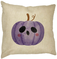 Perna Decorativa cu motiv de Halloween 10 40x40 cm Husa Detasabila Burduf 
