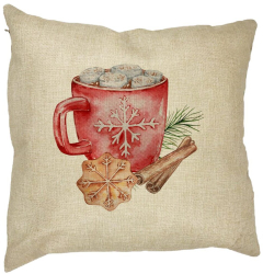 Perna Decorativa cu tematica de Craciun 20 40x40 cm Husa Detasabila Burduf 