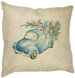 Perna Decorativa cu tematica de Craciun 21 40x40 cm Husa Detasabila Burduf 