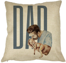 Perna Decorativa Dads Love 40x40 cm Husa Detasabila Burduf 