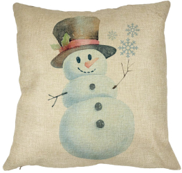 Perna Decorativa de Craciun Om de Zapada 2 40x40 cm Husa Detasabila Burduf 