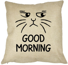 Perna Decorativa Good Morning 40x40 cm Husa Detasabila Burduf 