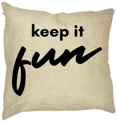 Perna Decorativa Keep it Fun 40x40 cm Husa Detasabila Burduf 