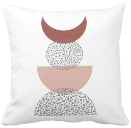 Perna Decorativa Model Abstract Creativ 10 40x40 cm Alba Mata Husa Detasabila Burduf 