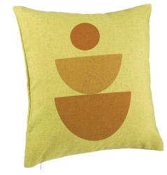 Perna Decorativa Model Abstract Creativ 5 40x40 cm Verde Husa Detasabila Burduf 