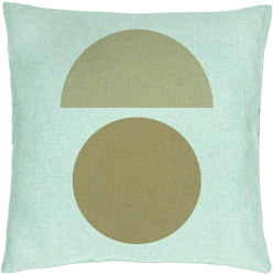 Perna Decorativa Model Abstract Creativ 9 40x40 cm Verde Menta Husa Detasabila Burduf 