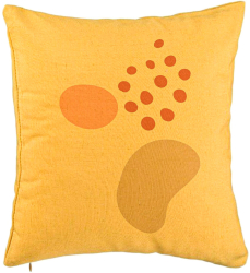 Perna Decorativa Model Abstracta 11 40x40 cm Galben Husa Detasabila Burduf 