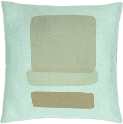 Perna Decorativa Model Abstracta 12 40x40 cm Verde Menta Husa Detasabila Burduf 