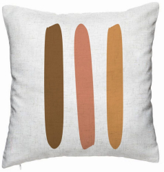 Perna Decorativa Model Abstracta 13 40x40 cm Alb Murdar Husa Detasabila Burduf 