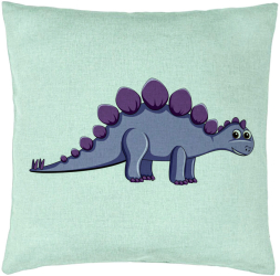 Perna Decorativa Model copii Dinozaur Mov 40x40 cm Verde Menta Husa Detasabila Burduf 