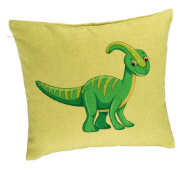 Perna Decorativa Model copii Dinozaur Verde 40x40 cm Verde Husa Detasabila Burduf 