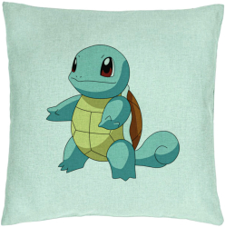 Perna Decorativa Model copii Squirtle 40x40 cm Verde Menta Husa Detasabila Burduf 