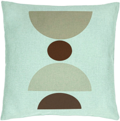 Perna Decorativa Model cu Model Abstract Creativ 4 40x40 cm Verde Menta Husa Detasabila Burduf