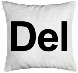 Perna Decorativa Model Del 40x40 cm Alb Murdar Husa Detasabila Burduf 