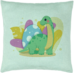 Perna Decorativa Model Dinozaur Verde Menta Verde Menta 40x40 cm Verde Menta Husa Detasabila Burduf 