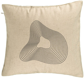 Perna Decorativa Model F1 40x40 cm Bej Husa Detasabila Burduf 
