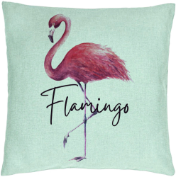 Perna Decorativa Model Flamingo 40x40 cm Verde Menta Husa Detasabila Burduf 
