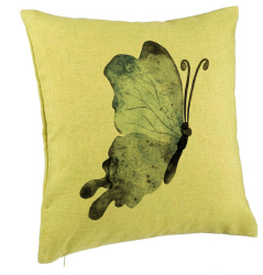 Perna Decorativa Model Fluture 2 Blue and Black 40x40 cm Verde Husa Detasabila Burduf 