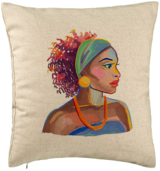 Perna Decorativa Model Golden African 40x40 cm Bej Husa Detasabila Burduf 