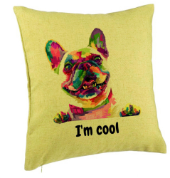 Perna Decorativa Model Im cool Colorful 40x40 cm Verde Husa Detasabila Burduf 