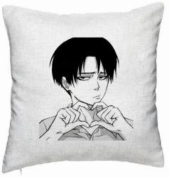 Perna Decorativa Model Love You Levi 40x40 cm Alb Murdar Husa Detasabila Burduf 