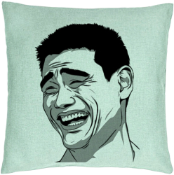 Perna Decorativa Model Meme 40x40 cm Verde Menta Husa Detasabila Burduf 