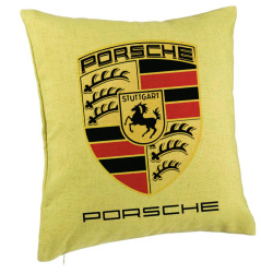 Perna Decorativa Model Porsche 40x40 cm Verde Husa Detasabila Burduf 
