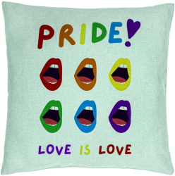 Perna Decorativa Model Pride 40x40 cm Verde Menta Husa Detasabila Burduf 