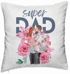 Perna Decorativa Model Super DAD Fetite 40x40 cm Alb Murdar Husa Detasabila Burduf 