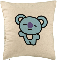 Perna Decorativa Model Ursulet Koala 40x40 cm Bej Husa Detasabila Burduf 